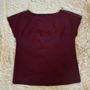 Women’s Size Medium Zara Bask Burgundy Top
